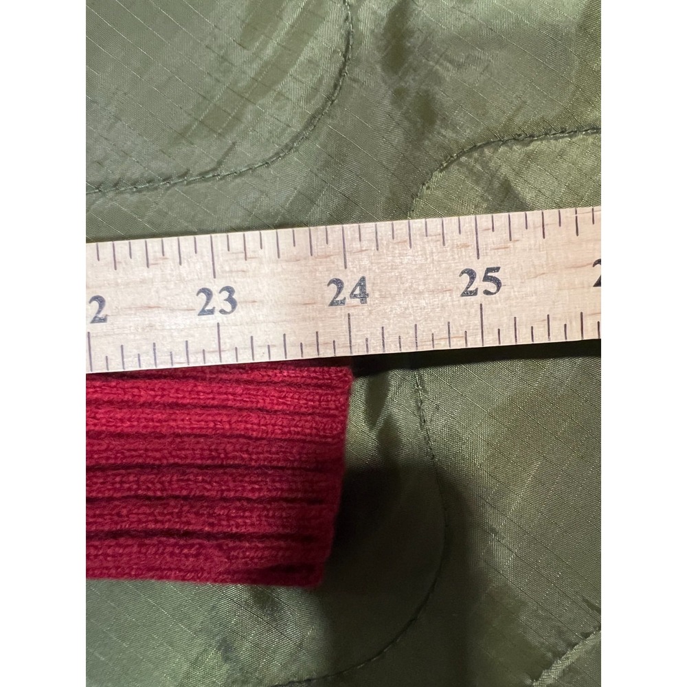 Polo Ralph Lauren Womens Red Cable Knit Merino Cashmere Sweater Vintage Holiday - Picture 12 of 13